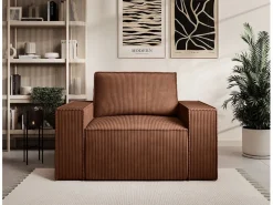 Sillón de pana oscuro AMELIA^Vente-unique Clearance
