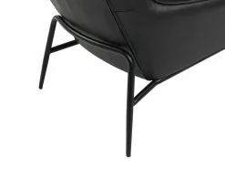 LINEA SOFA Sillón de piel de búfalo estilo contemporáneo DINNIA Negro Discount