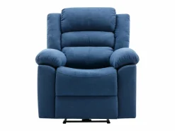 Vente-unique Sillón de relajación eléctrico de tela BUROLO Azul Hot