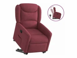 Sillón de relax | Silla | Sillón reclinable elevable tela tinto SHL4659 Rojo Hot