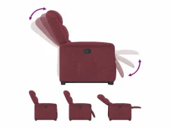 Sillón de relax | Silla | Sillón reclinable elevable tela tinto SHL4659 Rojo Hot