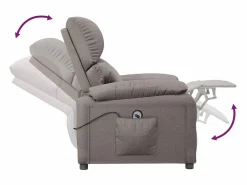 Sillón Relax|Sillón de relax | Silla | Sillón reclinable eléctrico tela gris taupé SHL3792