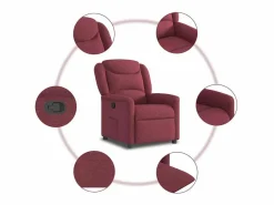 Sillón de relax | Silla | Sillón reclinable de tela tinto SHL2102^ Online