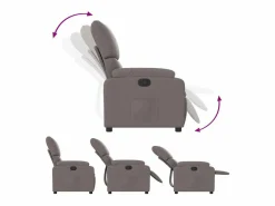 Sillón Relax|Sillón de relax | Silla | Sillón reclinable de tela gris taupe SHL2860
