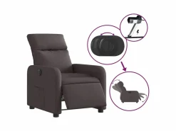 Sillón Relax|Sillón de relax | Silla | Sillón reclinable eléctrico tela marrón oscuro SHL3804