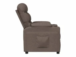Sillón Relax|Sillón de relax | Silla | Sillón reclinable de tela gris taupe SHL9538