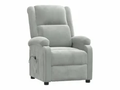 Sillón de relax | Silla | Sillón reclinable eléctrico de terciopelo claro SHL3688 Gris Sale