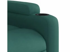 Sillón de relax | Silla | Sillón reclinable de tela verde oscuro SHL9703 Verde pino New