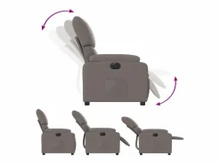 Sillón de relax | Silla | Sillón reclinable eléctrico tela gris taupé SHL8152^ Hot