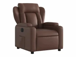 Sillón de relax | Silla | Sillón reclinable eléctrico de cuero sintético marrón SHL7229^ Outlet