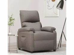 Sillón de relax | Silla | Sillón reclinable de tela gris taupe SHL3599 Topo Sale