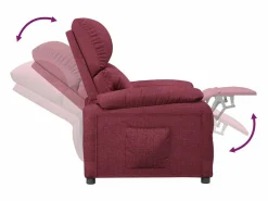 Sillón Relax|Sillón de relax | Silla | Sillón reclinable de tela tinto SHL3570