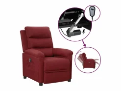 Sillón Relax|Sillón de relax | Silla | Sillón reclinable eléctrico tela tinto SHL3394