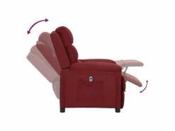 Sillón Relax|Sillón de relax | Silla | Sillón reclinable eléctrico tela tinto SHL3394