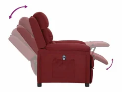 Sillón Relax|Sillón de relax | Silla | Sillón reclinable eléctrico tela tinto SHL3394