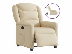 Sillón de relax | Silla | Sillón reclinable eléctrico de tela SHL4065 Crema Discount