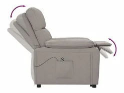 Sillón Relax|Sillón de relax | Silla | Sillón reclinable eléctrico tela gris taupé SHL2578
