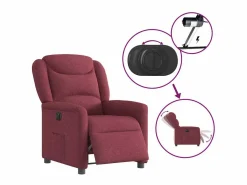 Sillón de relax | Silla | Sillón reclinable eléctrico tela tinto SHL3261 Rojo Clearance