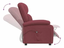 Sillón de relax | Silla | Sillón reclinable eléctrico tela tinto SHL8303^ Hot
