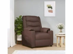 Sillón de relax | Silla | Sillón reclinable eléctrico de cuero sintético marrón SHL7037 Marru00f3n Sale