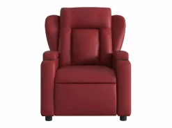 Sillón de relax | Silla | Sillón reclinable eléctrico de cuero sintético tinto SHL2159 Rojo Best