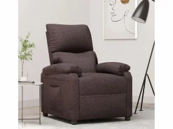 Sillón Relax|Sillón de relax | Silla | Sillón reclinable de tela marrón oscuro SHL7688