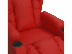Sillón de relax | Silla | Sillón reclinable eléctrico de cuero sintético tinto SHL6335 Rojo Outlet
