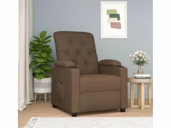 Sillón de relax | Silla | Sillón reclinable eléctrico de tela marrón SHL3626^ New