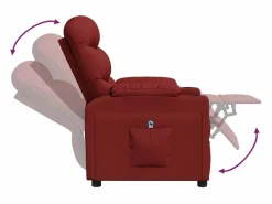 Sillón de relax | Silla | Sillón reclinable eléctrico tela tinto SHL6556^ Outlet