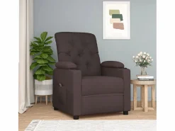 Sillón de relax | Silla | Sillón reclinable eléctrico tela marrón oscuro SHL5959 Marru00f3n New