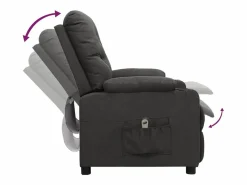 Sillón de relax | Silla | Sillón reclinable eléctrico de tela gris oscuro SHL5930^ Online