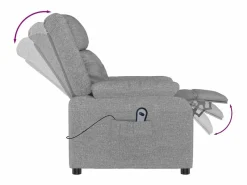 Sillón Relax|Sillón de relax | Silla | Sillón reclinable eléctrico tela claro SHL4841