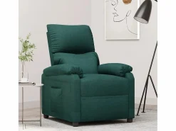 Sillón Relax|Sillón de relax | Silla | Sillón reclinable de tela verde oscuro SHL3273