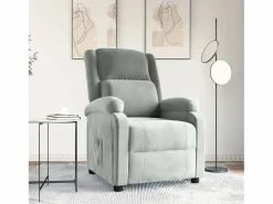 Sillón Relax|Sillón de relax | Silla | Sillón reclinable de terciopelo claro SHL4823