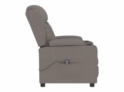 Sillón de relax | Silla | Sillón reclinable eléctrico tela gris taupé SHL4584^ Outlet