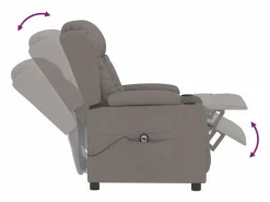 Sillón de relax | Silla | Sillón reclinable eléctrico tela gris taupé SHL4584^ Outlet