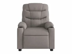 Sillón de relax | Sillón reclinable de masaje eléctrico tela gris taupe SHL4423^ Sale