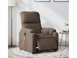 Sillón De Masaje|Sillón de relax | Sillón reclinable de masaje eléctrico tela de microfibra marrón SHL7910
