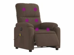 Sillón De Masaje|Sillón de relax | Sillón reclinable de masaje eléctrico tela de microfibra marrón SHL7910