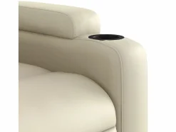 Sillón de relax | Sillón reclinable de cuero sintético SHL7022 Crema Best