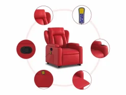 Sillón De Masaje|Sillón de relax | Sillón reclinable de masaje de pie cuero artificial SHL3533