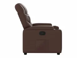 Sillón de relax | Sillón reclinable de cuero sintético marrón SHL4378 Marru00f3n