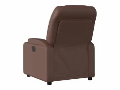Sillón de relax | Sillón reclinable de cuero sintético marrón SHL4378 Marru00f3n