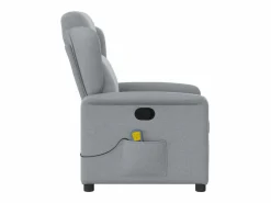 Sillón de relax | Sillón reclinable de masaje de tela claro SHL8240^ Sale