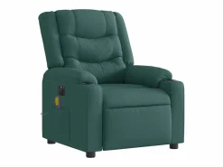 Sillón De Masaje|Sillón de relax | Sillón reclinable de masaje eléctrico tela verde oscuro SHL2840