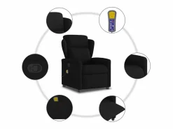 Sillón de relax | Sillón reclinable de masaje de tela SHL4924^