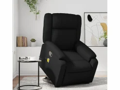 Sillón de relax | Sillón reclinable de masaje de pie cuero artificial SHL5134 Negro Outlet