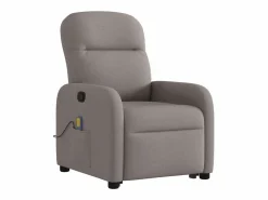 Sillón De Masaje|Sillón de relax | Sillón reclinable de masaje elevable tela gris taupé SHL2493