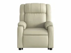 Sillón de relax | Sillón reclinable de masaje de pie cuero artificial color SHL4204 Crema New
