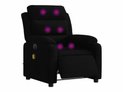 Sillón de relax | Sillón reclinable de masaje eléctrico terciopelo SHL8096 Negro Hot